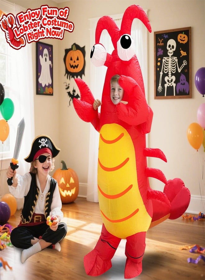 Camlinbo Halloween Lobster Inflatable Costumes, Full Body Blow Up Costume for Kids, Funny Halloween Inflatables for Cosplay Party Boys Girls - Image 5